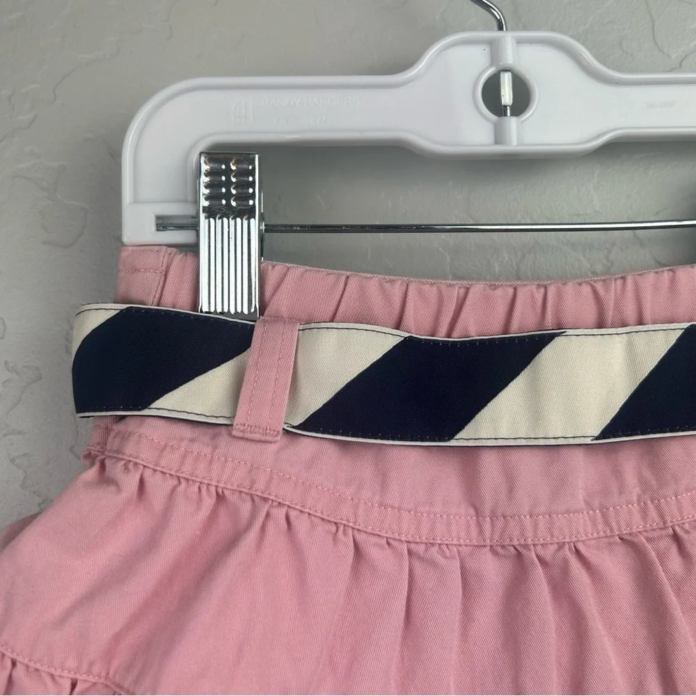 Ralph Lauren pink ruffle tiered skirt with embroidered dog belt size 12 months